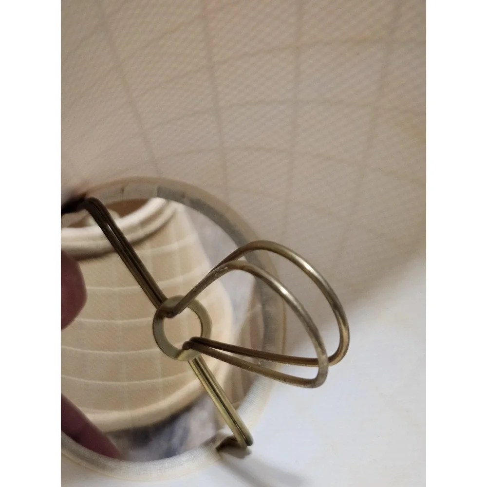 5 Vintage Mini Lamp Shades Beige Diamond Pattern Lot New Old Stock